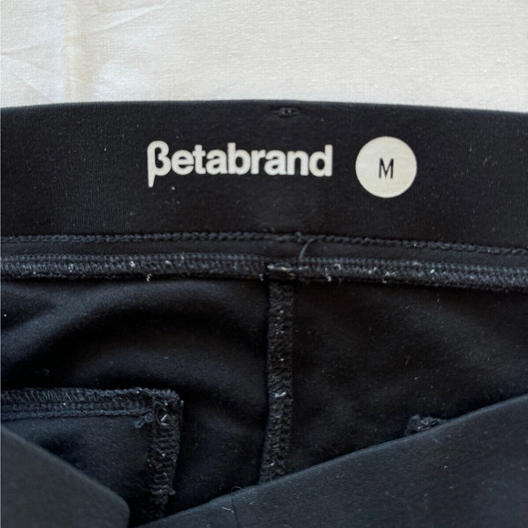 BetaBrand Womens Black Dress Slacks Pants Low Rise Size M Stretch Pull On - Picture 2 of 6